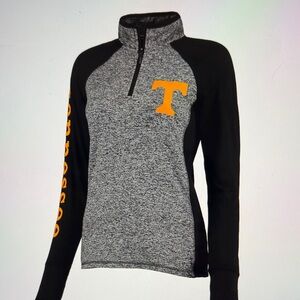NWT Women's Tennessee Vols Gray and Black Quarter-Zip Jacket